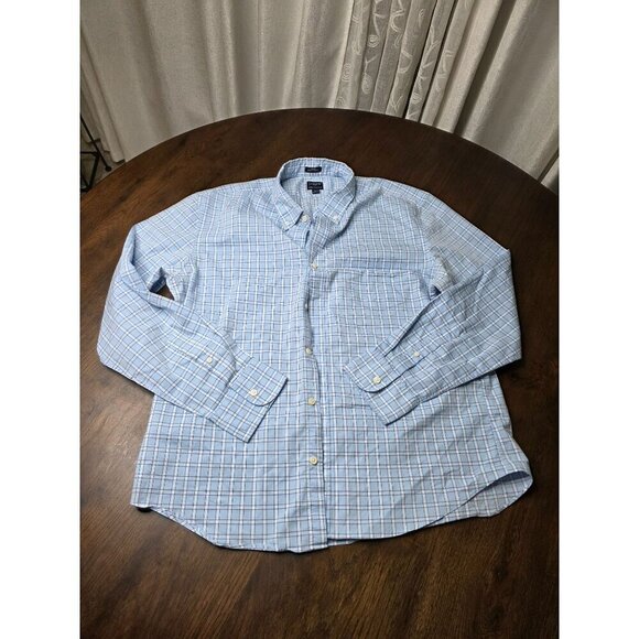 J Crew Shirt Mens XL Blue Plaid Long Sleeve Button Down Casual - Picture 2 of 14